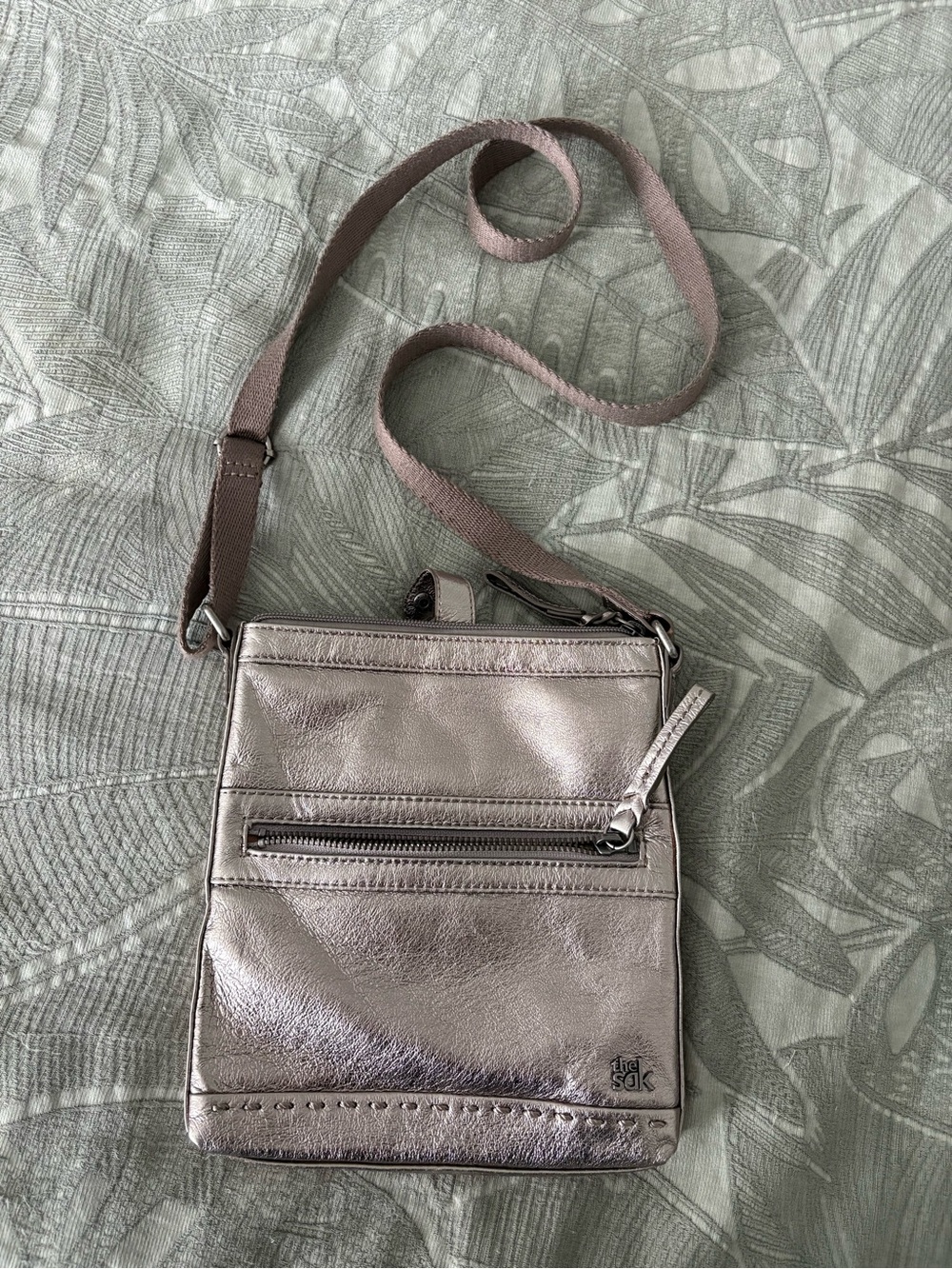 The Sak Silver Metallic Crossbody Bag